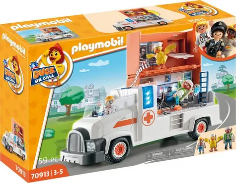 Playmobil® DUCK ON CALL 70913 Záchranárske auto / Počet dielikov: 59 / od 3 rokov