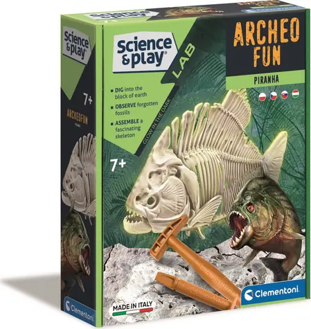 Clementoni Science&Play Lab: Vykopávky - Piraňa / od 7 rokov