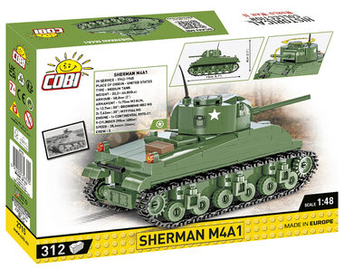 COBI 2715 Americký tank Sherman M4A1 / 1:48 / 312 kociek / od 7 rokov