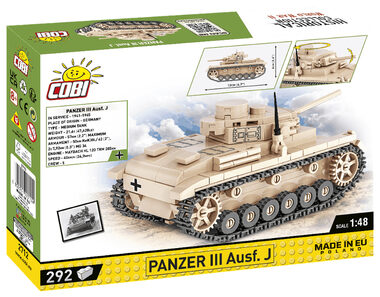COBI 2712 Nemecký stredný tank Panzer III Ausf. J / 1:48 / 292 kociek / od 7 rokov