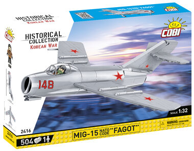 Cobi 2416 Ruské stíhacie lietadlo MiG-15 Fagot / 1:32 / 504 kociek / od 7 rokov