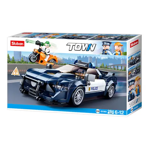 Sluban Town M38-B1063 Rýchle policajné auto / LEGO - kompatibilný / Počet figúrok|dielikov: 2|284 / od 6 rokov