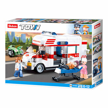Sluban Town M38-B1065 Sanitka / Lego - kompatibilný / Počet figúrok|dielikov: 3|328 / od 6 rokov