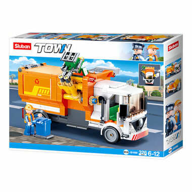 Sluban Town M38-B1066 Smetiarske vozidlo / Lego - kompatibilné / Počet figúrok|dielikov: 1|326 / od 6 rokov