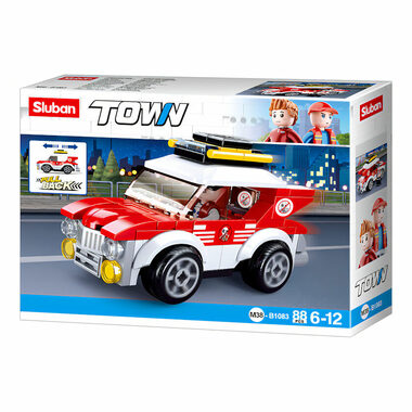 Sluban Town M38-B1083 Závodné autíčko / LEGO - kompatibilný / Počet figúrok|dielikov: 1|88 / od 6 rokov