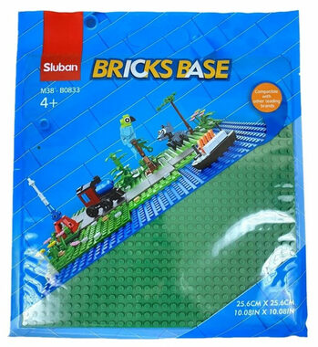Sluban Bricks Base M38-B0833D Základová doska 32x32 zelená / LEGO - kompatibilný / od 6 rokov