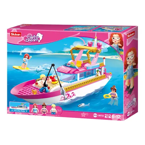 Sluban Girls Dream M38-B0722 Luxusná jachta / LEGO - kompatibilný / Počet figúrok|dielikov: 3|212 / od 6 rokov