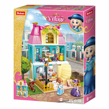 Sluban Girls Dream Village M38-B0875 Dvojposchodový dom s podkrovím / Lego - kompatibilný / Počet figúrok|dielikov: 3|287