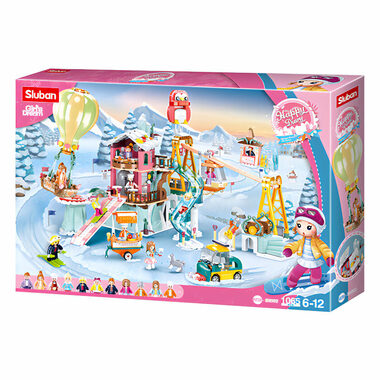 Sluban Happy Diary M38-B0962 Zimné zábavné stredisko / LEGO - kompatibilné / Počet figúrok|dielikov: 10|1065 / od 6 rokov