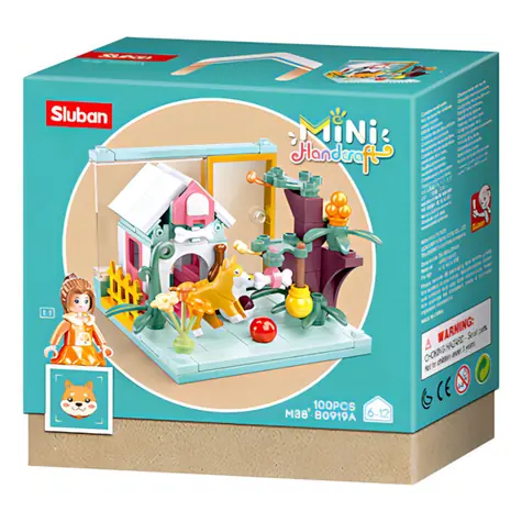 Sluban Mini Handcraft M38-B0919A Domček pre psíka / Lego - kompatibilný / Počet figúrok|dielikov: 1|100 / od 6 rokov