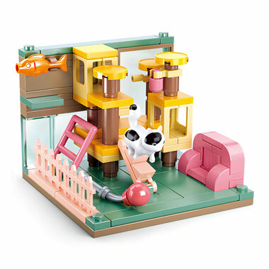 Sluban Mini Handcraft M38-B0919D Kútik pre mačky / LEGO - kompatibilný / Počet figúrok|dielikov: 1|103 / od 6 rokov
