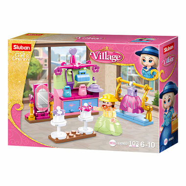 Sluban Village M38-B0903 Dobový obchod s oblečením / LEGO - kompatibilný / Počet figúrok|dielikov: 1|103 / od 6 rokov