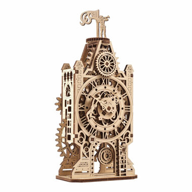Ugears 3D drevené mechanické puzzle Hodinová veža / od 14 rokov / 44 dielikov / Obtiažnosť: nízka