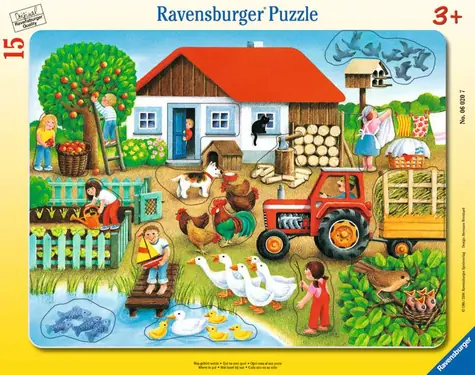 Ravensburger Čo kam patrí: Na dedine / 11 dielikov / od 3 rokov