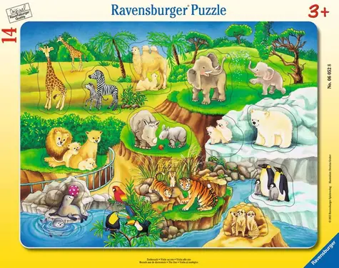 Ravensburger Čo kam patrí: Nášteva zoo / 14 dielikov / od 3 rokov