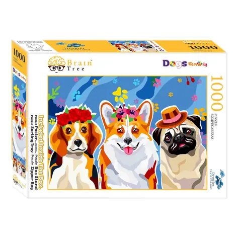 Brain Tree Puzzle Psia rodinka / 1000 dielikov / od 14 rokov
