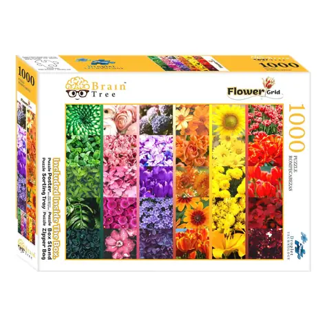 Brain Tree Puzzle Dlaždice s kvetinami / 1000 dielikov / od 14 rokov