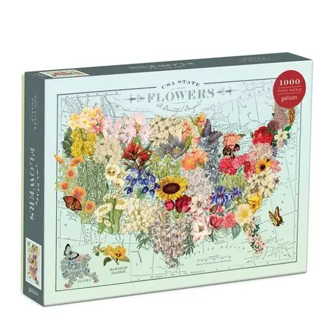 Galison Puzzle Kvety USA / 1000 dielikov / od 8 rokov
