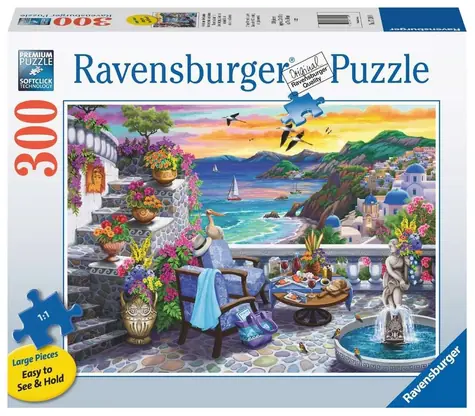Ravensburger Západ slnka nad Santorini / 300 dielikov / od 9 rokov