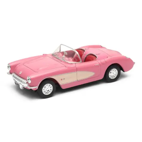 Welly Chevrolet Corvette (1957) kabriolet ružová / 1:34 / od 3 rokov