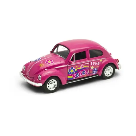 Welly Volkswagen Beetle ružová dúhová / 1:34 / od 3 rokov
