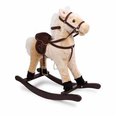 Small Foot Hojdací kôň Chlpáč / 74 x 30 x 70 cm / výška sedla 47 cm / nosnosť 30 kg