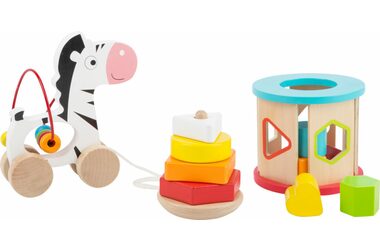 Small Foot Drevený motorický set hračiek / od 12 mesiacov