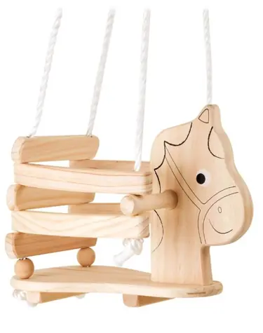 Small Foot Drevená hojdačka kôň maľovaná / nosnosť: 30 kg / od 18 mesiacov