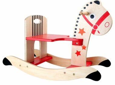 Small Foot Drevený hojdací koník hviezda / Nosnosť: 30 kg / od 12 mesiacov