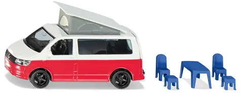 SIKU Super - VW T6 California s pohyblivou strechou a príslušenstvom / od 3 rokov