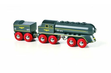 BRIO Rýchly šedý vlak s vagónom / od 3 rokov