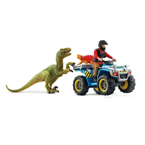 Schleich Dinosaurs 41466 Útek pred velociraptorom na štvorkolke / od 4 rokov