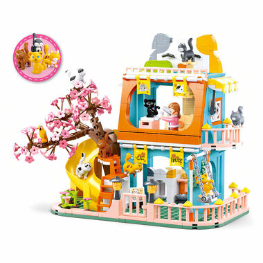 Sluban Girls Dream Holidays M38-B1089 Dom s deviatimi mačičkami / LEGO- kompatibilný / figúrok|dielikov: 1|521 / 6 rokov