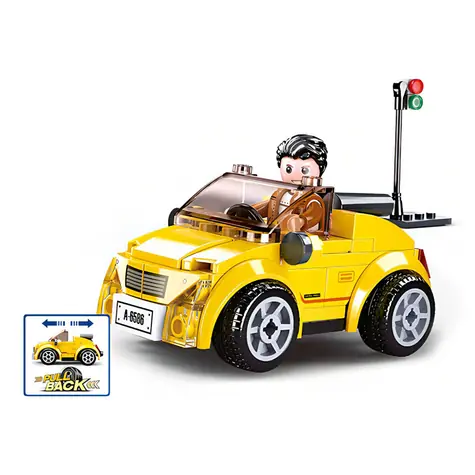 Sluban Town M38-B0900 Žltý kabriolet / LEGO-kompatibilný / Počet figúrok|dielikov: 1|85 / od 6 rokov