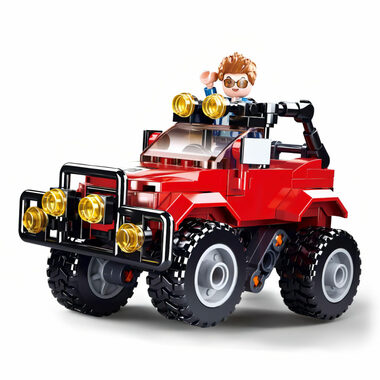 Sluban Town M38-B0902 Džíp červený / LEGO-kompatibilný / Počet figúrok|dielikov: 1|135 / od 6 rokov