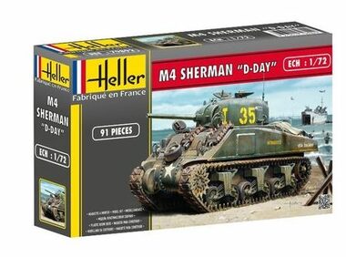Heller M4 Sherman &quot;D-Day&quot; / Plastikový model / 1:72 / Počet dielikov: 91