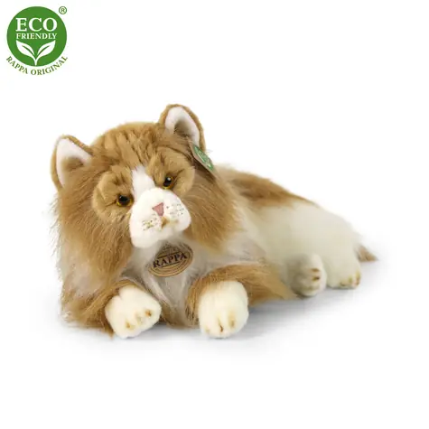 RAPPA Plyšová mačka perzská dvojfarebná 25 cm / ECO-FRIENDLY / od 0 mesiacov