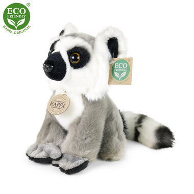 RAPPA Plyšový lemur sediaci 18 cm / ECO-FRIENDLY / od 0 mesiacov