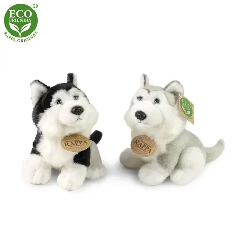 RAPPA Plyšový pes husky 16 cm / ECO-FRIENDLY / od 0 mesiacov