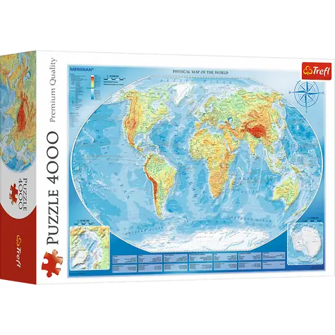 Trefl - Puzzle - Veľká mapa sveta / 4000 dielikov / 136 x 96 cm