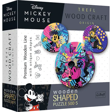 Trefl Wood Craft Origin - Puzzle - Mickey Mouse / 505 dielikov / 44.6 x 37.5 cm 