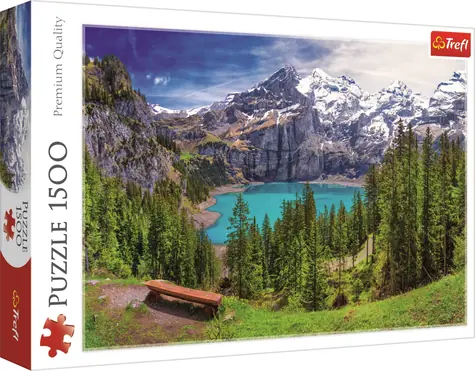 Trefl - Puzzle - Jazero Oeschinen / 1500 dielikov / 85 x 58 cm / vek 14+