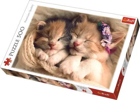 Trefl - Puzzle - Spiace mačiatka / 500 dielikov / 48 x 34 cm / vek 10+