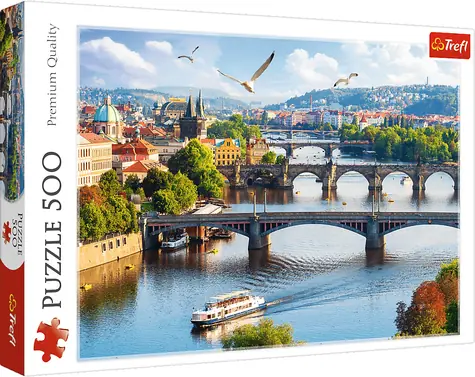 Trefl - Puzzle - Pražské mosty - Česká republika / 500 dielikov / 48 x 34 cm / vek 10+