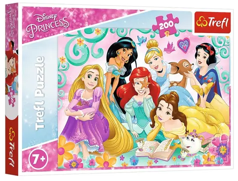 Trefl - Puzzle - Šťastný svet princezien / 200 dielikov / 48 x 34 cm / vek 7+