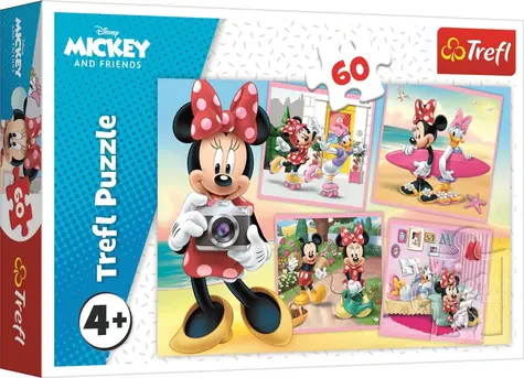 Trefl - Puzzle - Pôvabná Minnie / 60 dielikov / 33 x 22 cm / vek 4+