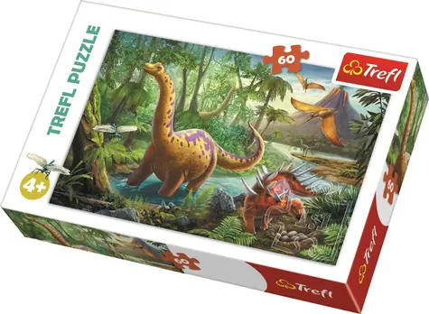 Trefl - Puzzle - Dinosaury / 60 dielikov / 33 x 22 cm / vek 4+