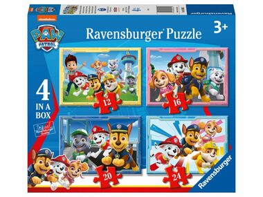 Ravensburger - Puzzle - Tlapková patrola 4v1 / 12+16+20+24 dielikov / od 3 rokov