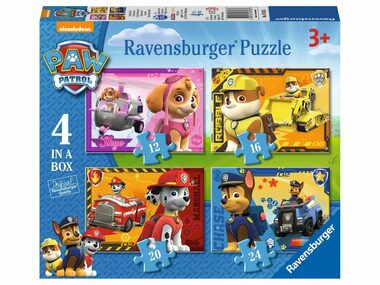 Ravensburger - Puzzle - Tlapková patrola 4v1 / 12+16+20+24 dielikov / od 3 rokov