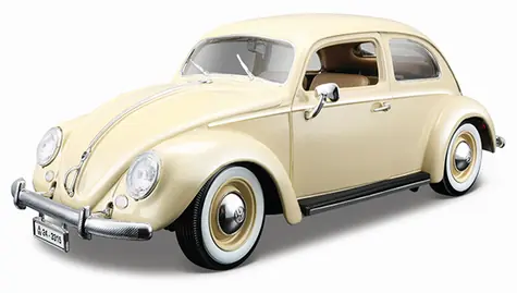 Bburago Volkswagen Beetle 1955 Beige / mierka 1:18 / od 3 rokov / Béžová